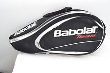 BABOLAT TEAM Negro Blanco Multi Compartimento Tenis 6 Raqueta Bolsa Mochila Correas, usado segunda mano  Embacar hacia Argentina