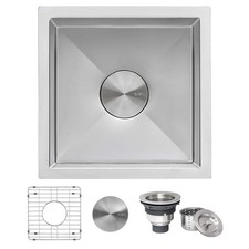 Pia de cozinha Ruvati 13 x 15 polegadas barra de montagem inferior preparação raduis apertada calibre 16 S-S.. comprar usado  Enviando para Brazil
