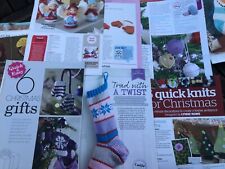 Knitting patterns christmas for sale  RIPLEY
