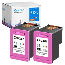 Pacote com 2 cartuchos de tinta 61XL tricolor para HP Deskjet 1000 1050 1055 2050 3000 3050 comprar usado  Enviando para Brazil