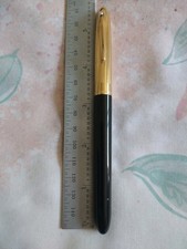 Caneta esferográfica Sheaffer Crest ouro galvanizado tampa, cano preto feita nos EUA comprar usado  Enviando para Brazil