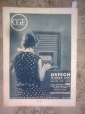 Pubblicità 1935 orfeon usato  Imperia