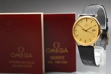 Vintage OMEGA De Ville Cal.1430 Relógio Masculino Quartzo Dourado Mostrador Data Redonda JAPÃO comprar usado  Enviando para Brazil