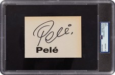 Pelé Assinado Corte Assinado Assinatura PSA Gem Estado Perfeito 10 Auto Grau comprar usado  Enviando para Brazil