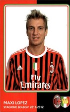 cartolina postcard Calcio Milan 2011/12 - Maxi Lopez, używany na sprzedaż  Wysyłka do Poland