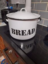 Vintage white enamel for sale  BILSTON
