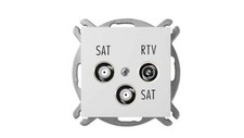 SANTRA Gniazdo antenowe RTV-2xSAT końcowe bez ramki podtynkowe IP20 carny 4160-1 na sprzedaż  PL