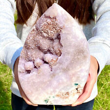 Piedra curativa bloque cristal natural áspero amatista rosa 6,08 lb segunda mano  Embacar hacia Mexico