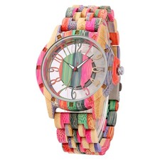 Exclusivo relógio de quartzo analógico colorido de madeira feito à mão relógios leves comprar usado Exclusivo relógio de quartzo analógico colorido de madeira feito à mão relógios leves comprar usado  Enviando para Brazil