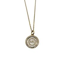 Colar amuleto logotipo pavê folheado a ouro Michael Kors esfregão comprar usado  Enviando para Brazil