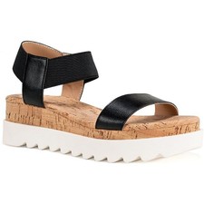Sandálias sapatos femininos Sun + Stone Melanyy preto plataforma 8 médio (B,M) BHFO 8031 comprar usado  Enviando para Brazil
