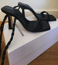 SANDÁLIA SCANLAN THEODORE CORDA SAPATOS PRETO -40 SALTO 9,5 US$ 650 EXCELENTE na caixa comprar usado  Enviando para Brazil