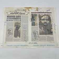 Black Sounds Magazine 90s Paste-Up Production Layout Pages 40/41 Marvin Gaye comprar usado  Enviando para Brazil