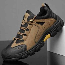 Sapatos de caminhada masculinos de couro tênis ao ar livre retrô antiderrapante casual calçado de caminhada, usado comprar usado  Enviando para Brazil