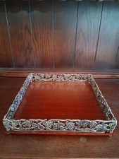 Bandeja quadrada Godinger Silver Art Company LTD prata com pés comprar usado  Enviando para Brazil