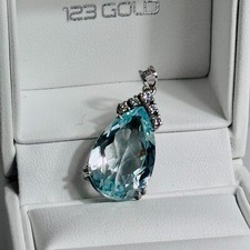 585 aquamarin brilliant gebraucht kaufen  Berlin