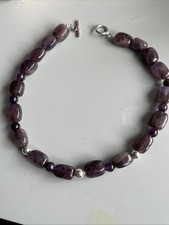 Amethyst necklace sterling for sale  BRIGHTON