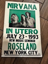 Pôster concerto Nirvana In Utero Roseland Nova York 1993 14 x 22 comprar usado Pôster concerto Nirvana In Utero Roseland Nova York 1993 14 x 22 comprar usado  Enviando para Brazil