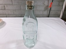 Garrafa de leite vintage absolutamente pura em relevo tom verde azul feita na Itália, usado comprar usado  Enviando para Brazil