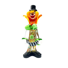 Chapéu vintage Murano Venezia arte vidro soprado à mão 8,5” palhaço acordeão assinado, usado comprar usado  Enviando para Brazil