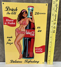 Placa de metal Nyla Cola bebida Coca Cola bebidas geladas freezer gasóleo comprar usado  Enviando para Brazil