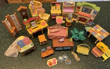 Gran Lote De Juegos De Muebles Familiares De Colección Fisher Price Loving Cocina Baño + segunda mano  Embacar hacia Mexico