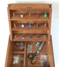 Wooden sewing box for sale  UK