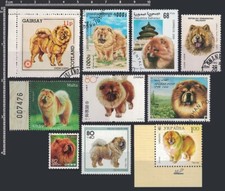 [chow] Cães por RAÇA - CHOW CHOW - 10 Selos Diferentes - Muito Bom, usado comprar usado  Enviando para Brazil