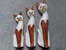 Painted wooden cats for sale  WELLS