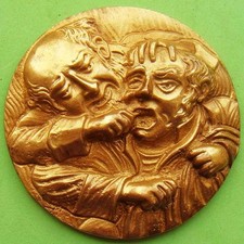 Medalha de Bronze ENORME Medalha L@@k Medicina Odontológica Médico Dentista Puxando Dentes! comprar usado  Enviando para Brazil
