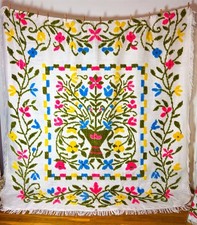Vintage vibrant crewel for sale  Philadelphia