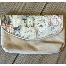 Porta-Cupom Carteira Feminina Bege Design Floral Dobra Única Duas Bolsas Fechar comprar usado  Enviando para Brazil