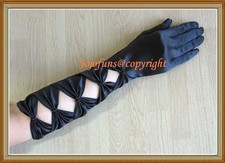 LUVA LONGA CETIM PRETA FESTA/CASAMENTO NUPCIAL/HALLOWEEN DEDILHADO comprar usado  Enviando para Brazil