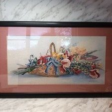 Framed needlepoint part for sale  CHESTER