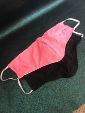 Usado, 2 máscaras de tecido (feitas à mão, rosa, preto, grande) comprar usado  Enviando para Brazil