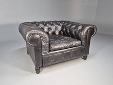 Vintage black leather for sale  STOWMARKET