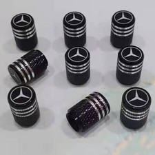 Usado, Tampa de haste de válvula de ar pneu preto prata 4 se encaixa na maioria dos vagões e SUVs de carros Mercedes comprar usado  Enviando para Brazil