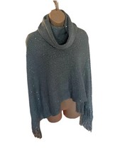 Ladies poncho grey for sale  WALSALL