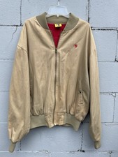 Jaqueta Bombardeiro Harrington Cabeça de Pato Antiga Feita nos EUA Algodão Bronzeado Tamanho G Forro Vermelho comprar usado  Enviando para Brazil