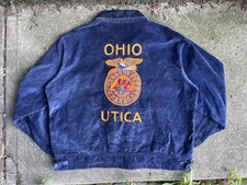 Jaqueta de veludo vintage anos 70 FFA - OHIO UTICA - Grande 44 - Ponto de corrente com zíper Talon comprar usado  Enviando para Brazil