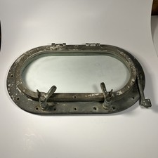 Usado, Varanda de bronze vintage oval 17,5" x 11H" janela de navio náutico comprar usado  Enviando para Brazil
