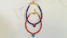 Pulseira de contas Evil Eye grega Mati turca nazar azul vermelho proteção ouro da sorte comprar usado Pulseira de contas Evil Eye grega Mati turca nazar azul vermelho proteção ouro da sorte comprar usado  Enviando para Brazil