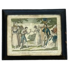 Gravure polychrome xixème d'occasion  Criel-sur-Mer