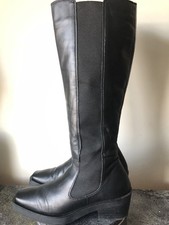 Black leather elasticated for sale  BRIGHTON