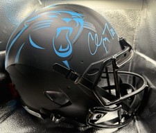 Capacete Carolina Panthers Christian McCaffrey assinado Eclipse tamanho completo Speed Pro comprar usado  Enviando para Brazil