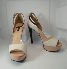 Usado, BOMBAS FEMININAS Tira de Tornozelo Salto Extra Alto Jorge Bischoff SAPATOS BRASIL O T Tamanho 10 comprar usado  Enviando para Brazil