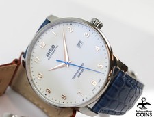 MIDO Baroncelli Jubilee Chrono relógio automático data 42mm mostrador branco + pulseira extra, usado comprar usado  Enviando para Brazil