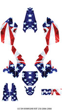 Adesivos decalques adesivos kits gráficos bandeira dos EUA para Kawasaki KXF 250 2006-2008 2007  comprar usado  Enviando para Brazil