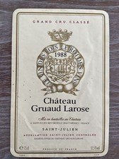 étiquette château gruaud d'occasion  Toul