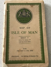 Vintage map isle for sale  STOKE-ON-TRENT